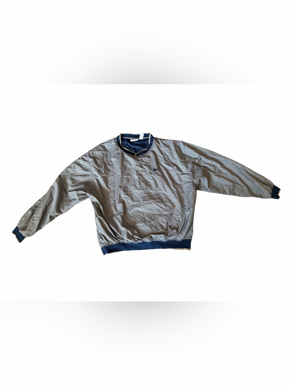 Reebok Gray Crewneck Sweatshirt with Navy Trim